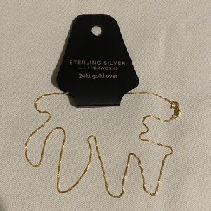 20" BELK Silverworks 24kt Gold Over Sterling Silver Sophisticated Chain Necklace